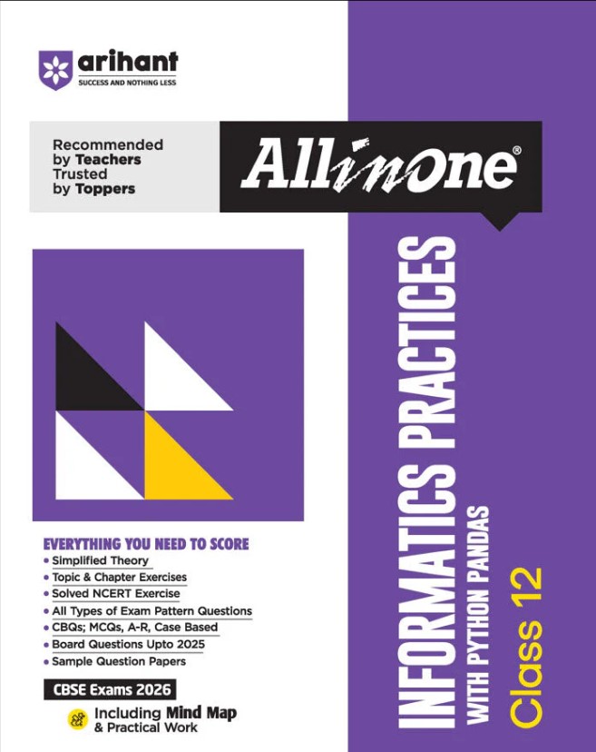 CBSE All in One Informatics Practices with Python Pandas Class 12 Exam 2025-2026